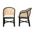 thumbnail image 4 of Bali & pari Miranda Rattan BOHO Dining Chairs, Set of 2, Black, 4 of 9