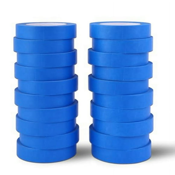 Blue Painters Tape 1 Inch Bulk - Paint Tape 20 Rolls X 1 Inch X 55 Yards for Walls Painting Packing Automotive Home