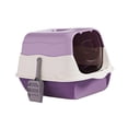 thumbnail image 5 of Hooded Cat with Front Door Flap, Enclosed and Covered Cat Toilet, Pet with Lid Portable Cat Litter Tray for Indoor Cats, 5 of 8
