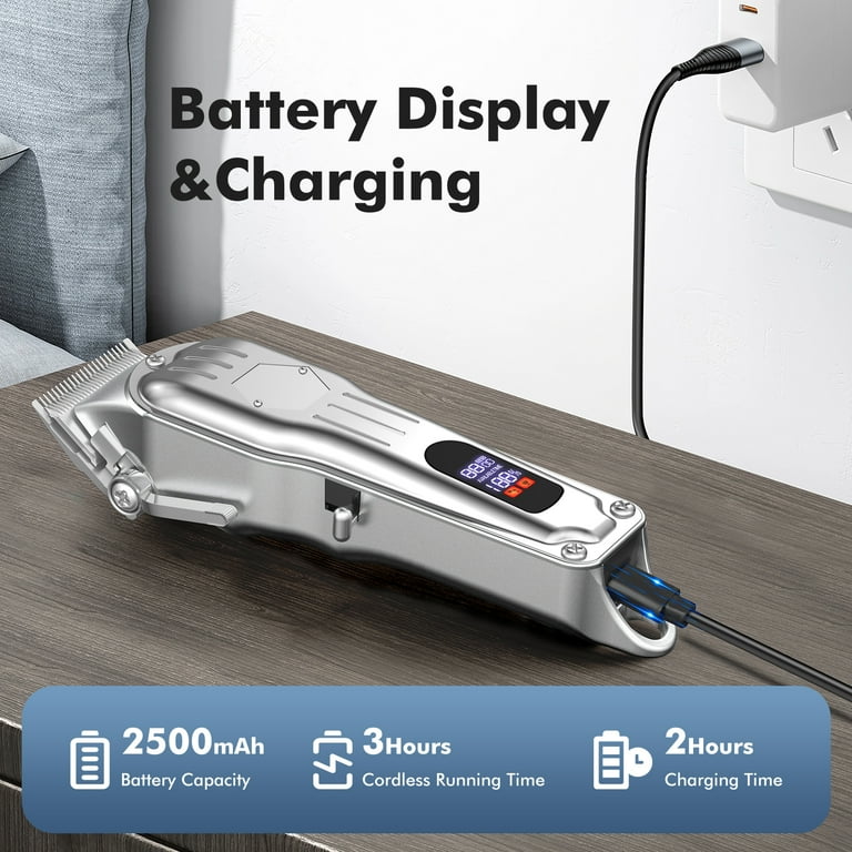 Prozing Professional Cordless Hair Clippers for Men, Rechargeable