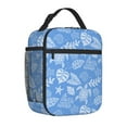 thumbnail image 2 of ZNDUO Ocean Cartoon Blue Creature Pattern Lunch Bag, Reusable Leakproof Tote for Office, Work, School, Beach or Travel, 2 of 8