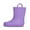 Purple, variant on Red Matte Kids Rain Boots for Girls Toddler Waterproof Rubber with Easy-On Handles Size B5