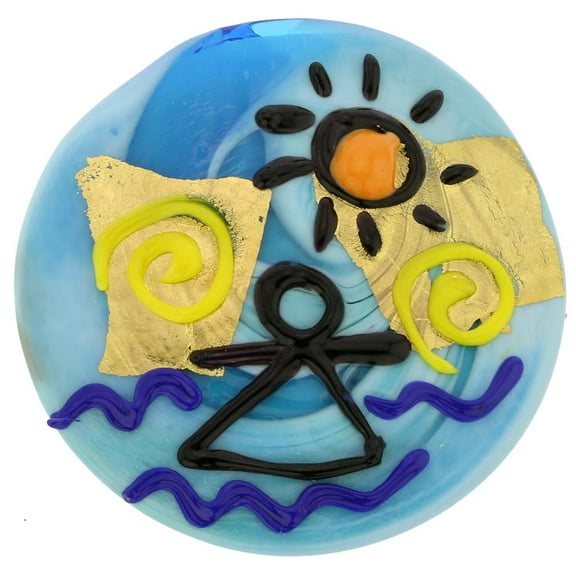 GlassOfVenice Murano Glass Sea and Sun Pendant