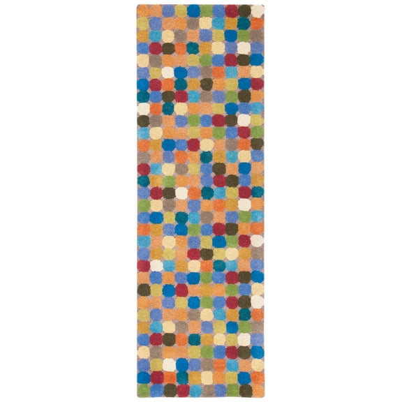 SAFAVIEH Soho Fortuna Geometric Wool Runner Rug, Multi, 2'6" x 10'