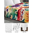 thumbnail image 6 of Vintage Botanical Full Size Flat Sheet, Wrinkleproof & Fadeproof Cooling Flat Bed Sheet Only, Spring Floral Summer Vintage Breathable Soft Bedding Top Sheets 81 x 96 Inches, 6 of 8