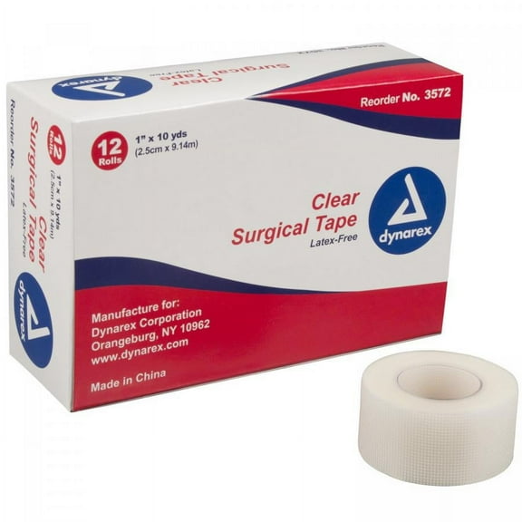 Dynarex Surgical Tape, 1 Inch x 10 Yards, 12 Count