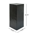 thumbnail image 6 of Christopher Knight Home 33.75" MGO End Table, Wood-Look Square Design, Indoor Outdoor Side Table, Black Finish, Set of 2, 6 of 7