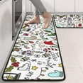 thumbnail image 2 of Kitchen Rugs Sets Of 2,Multicolor Christmas Pattern Anti Fatigue Kitchen Mat Rugs Non Slip Washable,Decorative Kitchen Floor Mats for Kitchen,Sink,Laundry,17"x47"+17"x47", 2 of 5