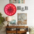 thumbnail image 4 of Red Neon Clock Wall Decor Modern Home 10-Inch Silent Wooden Wall Clock, Battery Operated (AA Batteries Not Included), Artistic Home Decor, 4 of 7