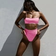 thumbnail image 2 of Swimsuits for Women Women's Strap Tube Top High Waist Split Swimsuit, 2 of 7