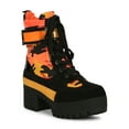 thumbnail image 1 of Women Camouflage Lace Up Lug Sole Platform Ankle Boot 19460, 1 of 1