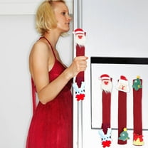 CQCYD Under $5 Christmas Refrigerator Door Handle Cover Santa Snowman Kitchen Appliance Handle Covers Decorations for Fridge Microwave Oven Dishwasher Christmas Handle Protector