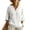 White, variant on Asymmetric Wrap Tunic for Women - V-Neck Button Detail Cotton Linen Blend Top, Loose Fit Boho Blouse for Women's Summer Resort & Casual Wear Light Green S