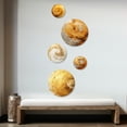 thumbnail image 2 of Designart "Spiraling Energy In Ebullience" Abstract Spirals Round Wall Art Set Of 5 - Gold Modern Wall Living Room Decor Set, 2 of 6