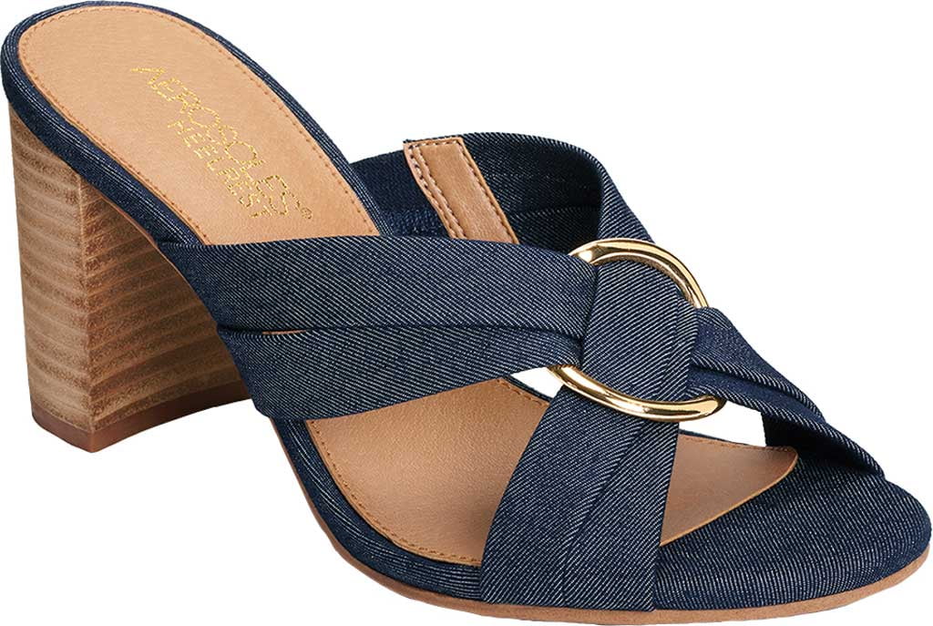 Women s Aerosoles Highwater Sandal Denim Fabric 9 W Walmart