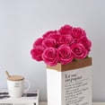 thumbnail image 4 of 12PC Black Roses Artificial Flowers Fake Roses Silk Realistic Roses Bouquet Flowers with Long Stems for Wedding Home Party Centerpieces Decorations, 4 of 5