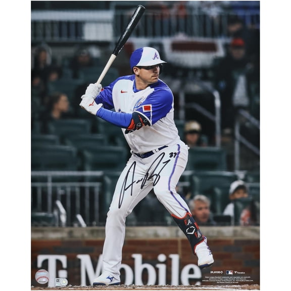 Austin Riley Atlanta Braves Autographed 16" x 20" City Connect Jersey Photograph - Fanatics Authentic Certified