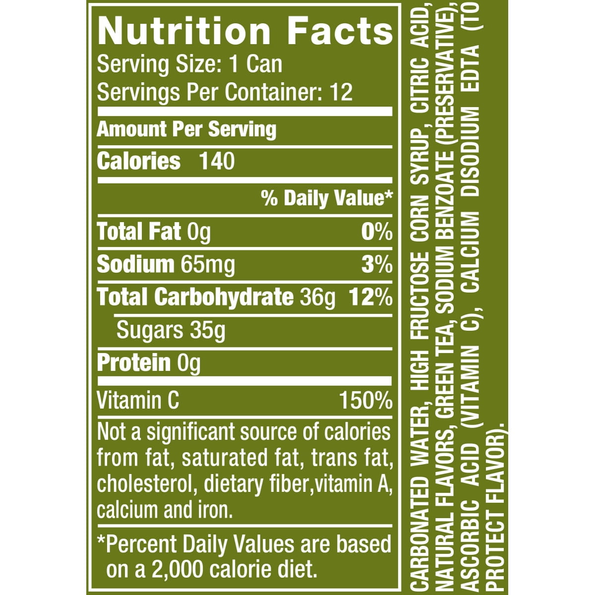 Canada Dry Green Tea Ginger Ale, 12 Fl. Oz., 12 Count