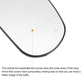 thumbnail image 4 of Unique Bargains 1 Pcs Car Right Side Heated Mirror Glass Replacement with Backing Plate for Jeep Cherokee 2014-2019, 4 of 7