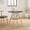 Black, variant on Round Coffee Table with Woven Storage Basket - Walnut Wood Legs & Black MDF Top