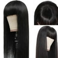 thumbnail image 3 of Straight Human Hair Wigs with Bang Full Machine Made Wig Non Lace Wig for Black Women, 3 of 7