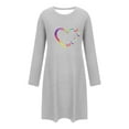 thumbnail image 6 of Censtreet Plus Size Nightgowns for Women Oversized Sleep Shirt Long Sleeve Nightshirt T-Shirt Dress Sleepwear, 6 of 6