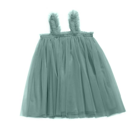 

QWERTYU Toddler Baby Child Children Kids Sundress Sleeveless Dresses Tulle Tutu Summer Dress for Girls 1Y-5Y 110