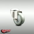 thumbnail image 2 of 3 Inch 316SS Yellow Polyurethane Wheel Swivel Bolt Hole Caster Service Caster, 2 of 2