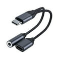 thumbnail image 2 of dianhelloya Adapter USB C to 3.5mm AUX Jack Aluminum Alloy Audio Headphone Cable for Music Tarnish Color, 2 of 8
