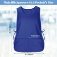 thumbnail image 2 of QUTETN 15pcs Suhine Blue Polyester Cobbler Aprons with 2 Deep Pockets & Side Ties - Adjustable  Smock Style for Work & Kitchen Use  Adjustable Smocks|Classic Apron Look|Woven Polyester, 2 of 5