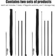 thumbnail image 3 of 2 Set of Feather Flag Pole Kit, Aluminium Alloy Fiberglass Banner Flagpole Kit with Ground Spikes Swooper Feather Outdoor Flag Pole for Business Advertising School Sporting Events, 3 of 7