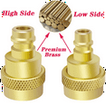 thumbnail image 2 of 2Pcs A/C R134a to R1234yf Conversion Kit,Quick Adapter Adjustable HighandLow Voltage Connector,for Air Conditioner,2 x Adapter,Gold, 2 of 8