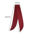 thumbnail image 2 of Wowstyle Burgundy Women Neck Scarf Pure Skinny Scarf Necktie Multifunctional Long Neckerchief for 50's Costume Party Wedding Cosplay Accessory, Wine, 2 of 9