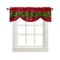thumbnail image 3 of Christmas Tree Pine Needles Candy Bow Window Curtain Living Room Kitchen Cabinet Tie-up Valance Curtain Rod Pocket Valance, 3 of 6