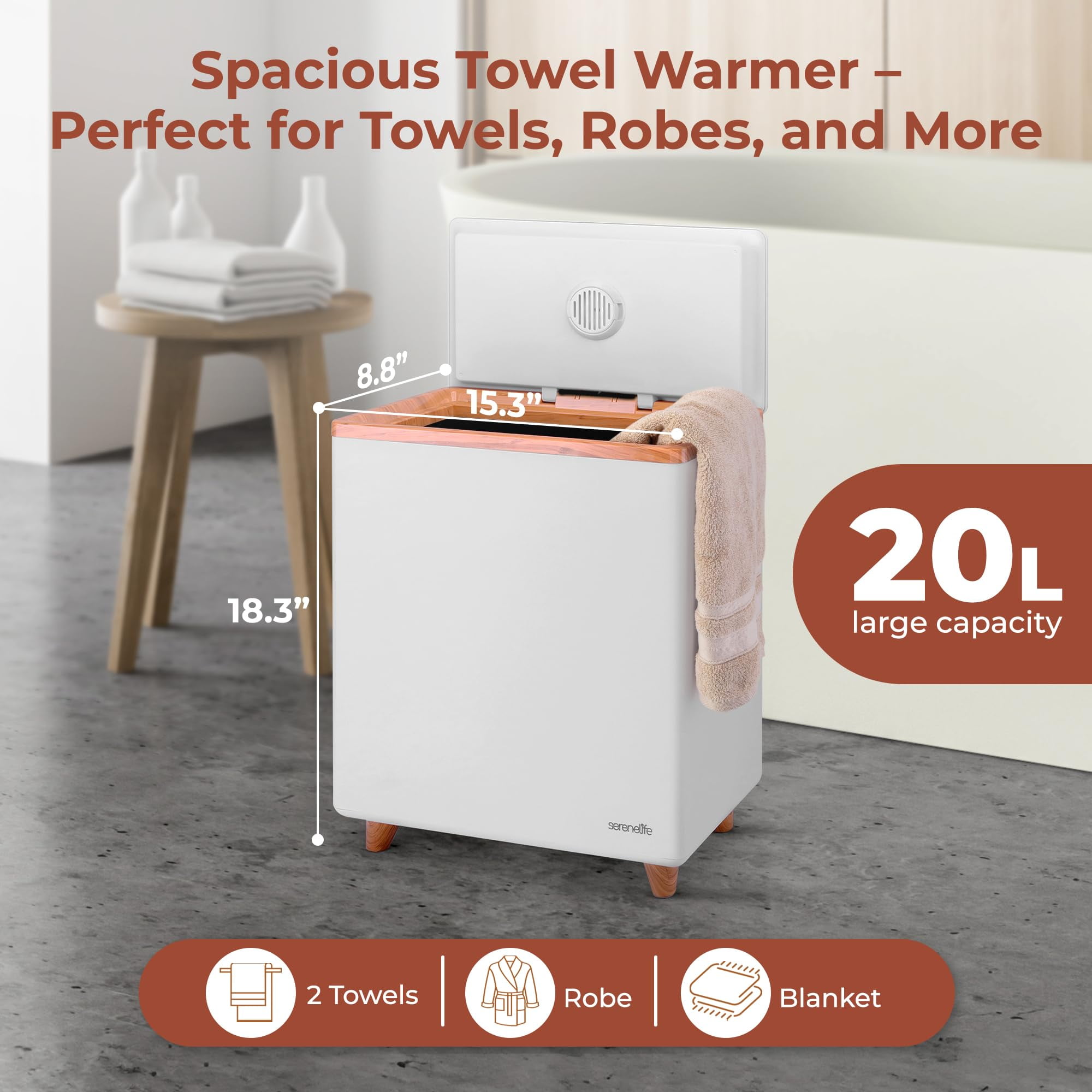 Rectangular Towel Warmer Bucket - Thumbnail 3
