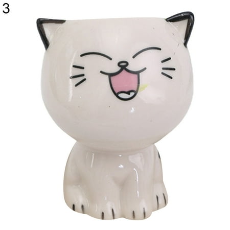 Yoone Plants Pot Decorative Anti-cracking Compact Mini Cat Shaped Flower Pots for Landscaping Decoration