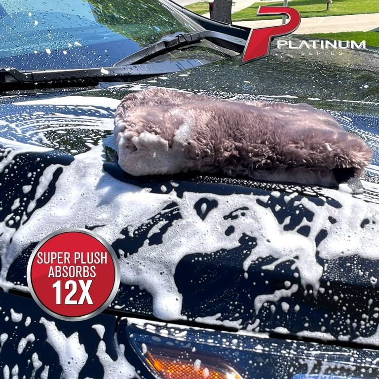 Platinum Series XL Microfiber Woolly Wash Pad, Safe for Car