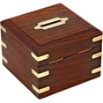 thumbnail image 4 of Ajuny Unique Handmade Premium Wooden Brown Piggy Bank Safe Money Box Perfect for Home Décor & Memorable Gifting for Child & Adults 4x4x3 inch, 4 of 7