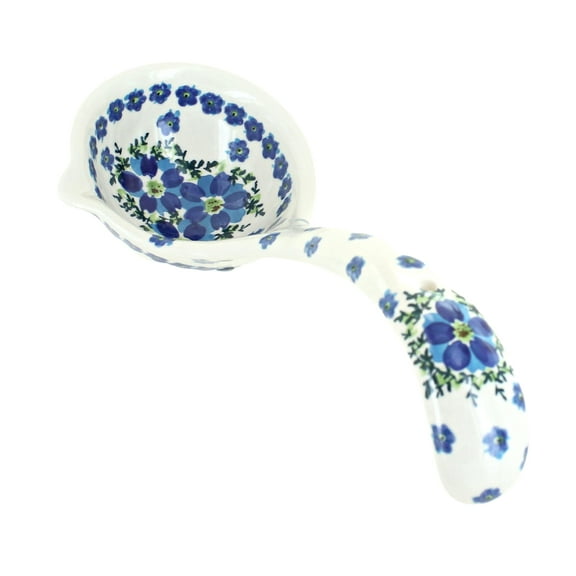 Blue Rose Polish Pottery Kalina Soup Ladle