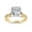 Yellow Gold, variant on Infinity Hidden Halo Solitaire Engagement Rings for Women, Center 7.5mm Princess Cut Lab Created Moissanite Wedding Anniversary Ring in 10K Solid Rose Gold Size-5