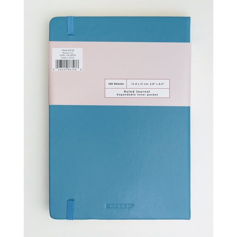 Exceed A5 Ruled Journal, Blue Linen, 120 Sheets, 100 GSM Exceed A5 Ruled Journal, Blue Linen, 120 Sheets, 100 GSM