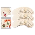 thumbnail image 3 of Piezas de madera de 100 mm, rodajas redondas y cuadradas en blanco para manualidades infantiles. Madera pintada. 30 piezas redondas, 3 of 9
