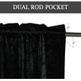 thumbnail image 3 of Chezmoi Collection Lux Black Crushed Velvet Curtains 2 Panel Set, Room Darkening Luxury Distressed Velvet Rod Pocket Window Drapes for Living Room Bedroom 50" W x 96" L, 3 of 9