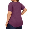 thumbnail image 2 of Tops de Talla Grande para Mujer, Corta, Cuello Cuadrado, Túnica Holgada de Verano para Leggings. Vino Tinto XL, 2 of 7