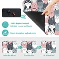 thumbnail image 4 of Coffee Mat Coffee Bar Mat 12"x19" Hide Stain Absorbent Rubber Backed Quick Drying Mat Fit Under Coffee Maker Espresso Machine Kitchen Counter, Cute Cartoon Cat, 4 of 6