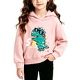 thumbnail image 2 of LEKWK Cute Hoodies for Girls Graphic Print Drop Shoulder Sweatshirt Long Sleeve Relaxed Fit Casual Daily Playwear Active Tops 1-8Y, 2 of 6