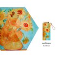thumbnail image 1 of Paraguas plegable con pegamento negro y pintura al óleo creativa y ligera, protector solar dorado y titanio, paraguas pequeño y práctico con cápsula soleada, 1 of 4