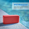 thumbnail image 4 of Bluetooth Speakers, DOSS SoundBox Touch Portable Wireless Bluetooth Speakers with 12W HD Sound and Bass, IPX5 Waterproof, 20H Playtime,Touch Control, Handsfree, Speakers for Home,Outdoor,Travel- Red, 4 of 7