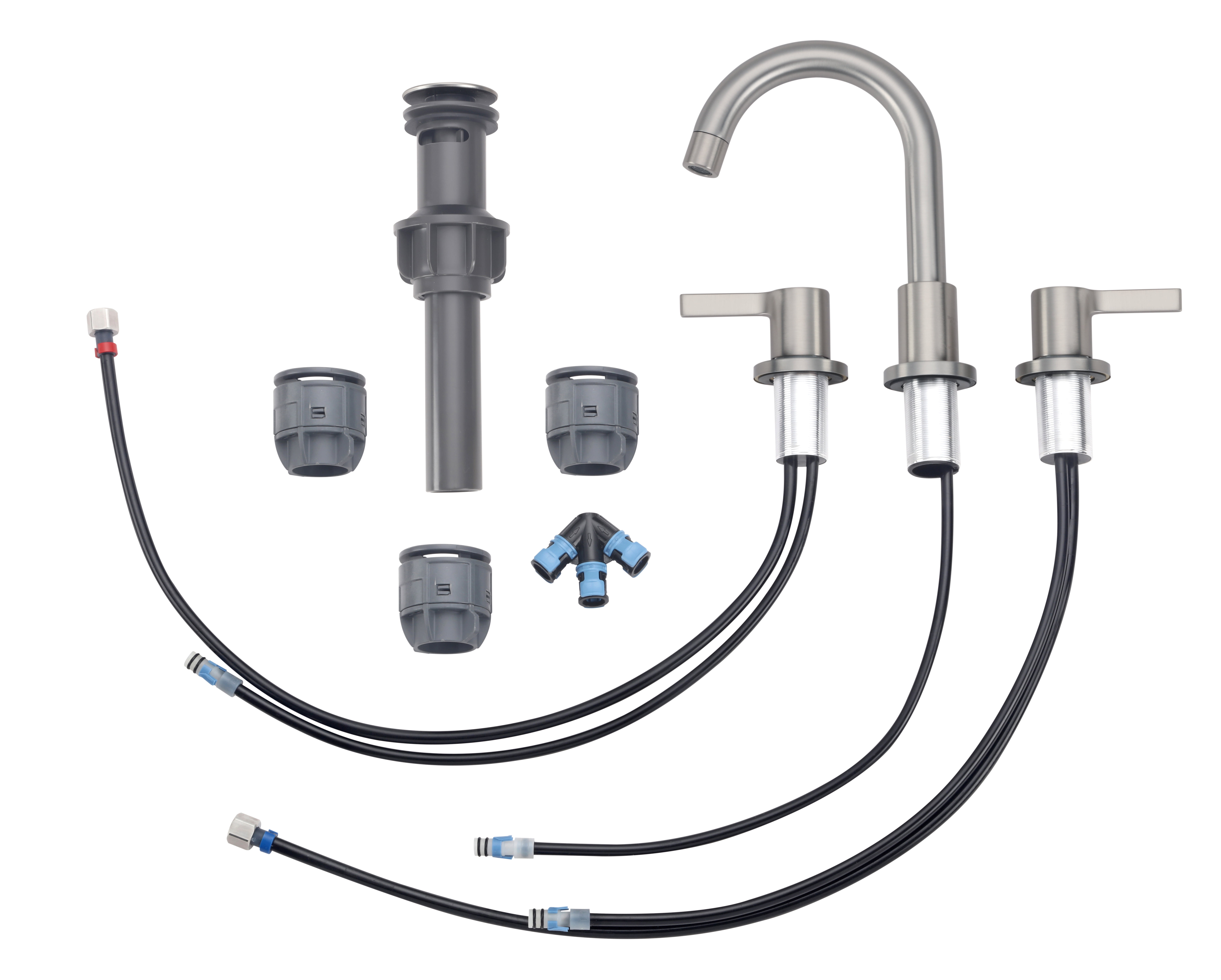 Better Homes & Gardens Clean Modern 8" Widespread Bathroom Faucet in Satin Nickel