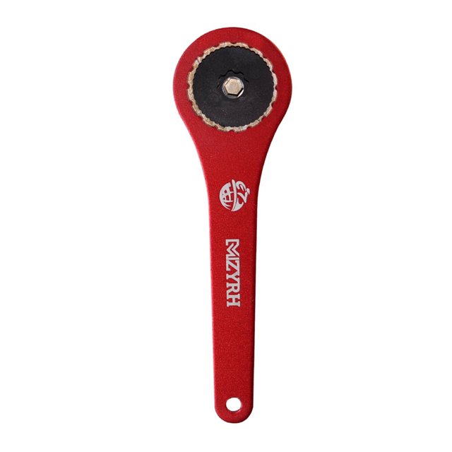 Yuarrent Llave de soporte inferior de bicicleta roja y negra, 1 unidad, 44mm, 16 muescas, instalación de reparación de bicicleta, herramienta Ciclismo Rojo